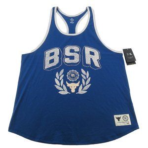 Under Armour Project Rock BSR Gym Tank Top Mens Size XL Blue Mirage NEW